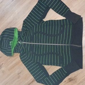 Lulemon scuba zip up hoodie- Navy and green